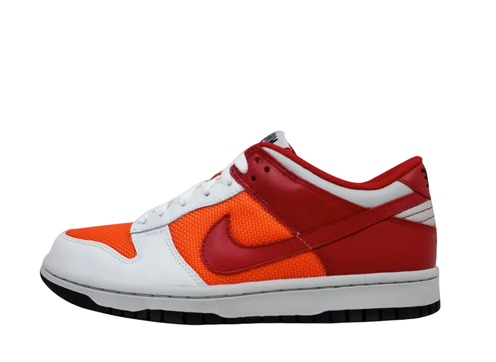 ナイキ ウィメンズ ダンク ロー "ホワイト/バーシティ レッド オレンジ ブレイズ"