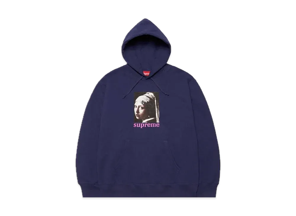 シュプリーム パール フーデッド スウェットシャツ "ネイビー"