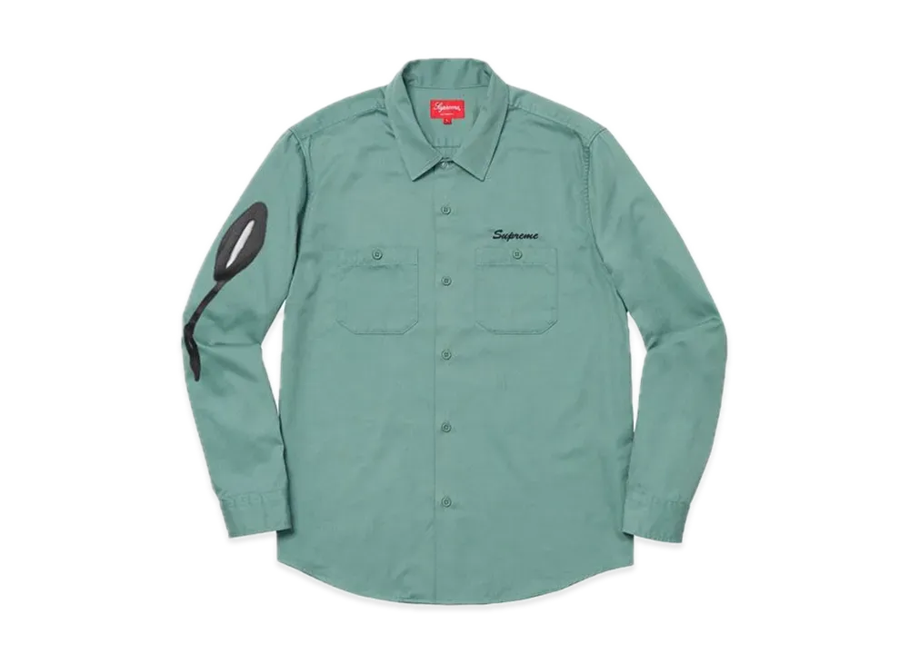 Supreme Rose L/S Work Shirt "Dusty Green"