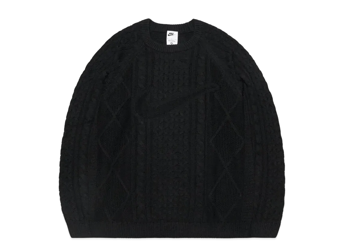 NIKE M NL Cable Knit Sweater LS "Black"