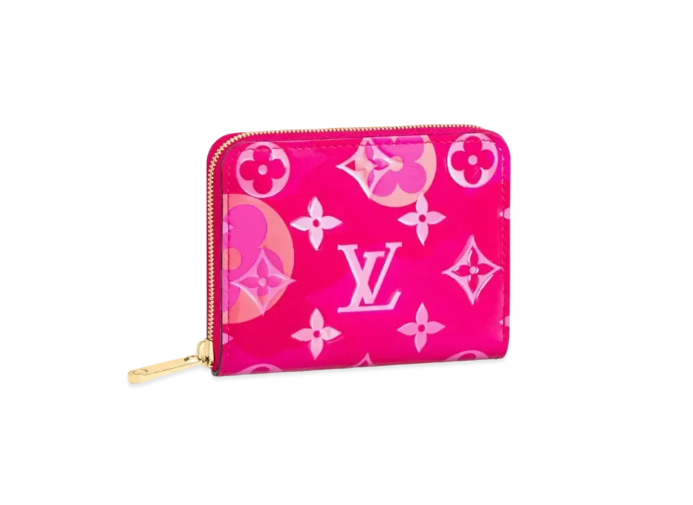 ルイヴィトン ジッピー コインパース モノグラム・ヴェルニ "フューシャ" M90589