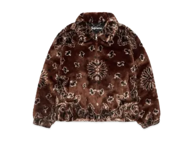 Supreme Bandana Faux Fur Bomber Jacket "Brown"