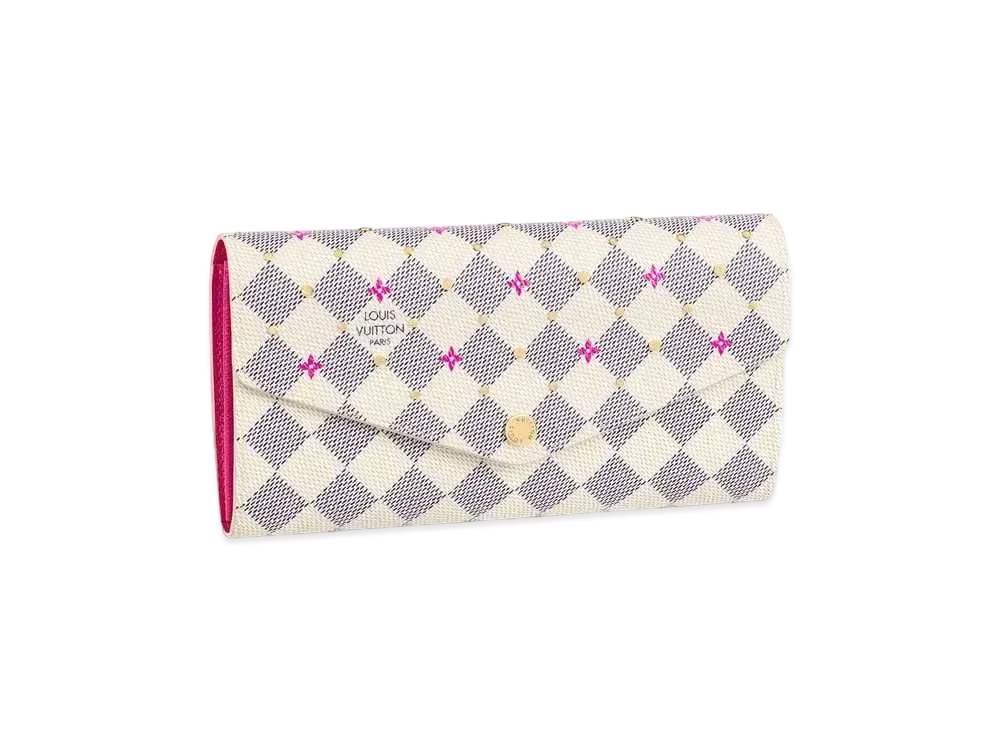 Louis Vuitton Sarah Wallet Damier Azur Studs
