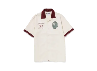 A BATHING APE x END. Bowling Shirt "Ivory"