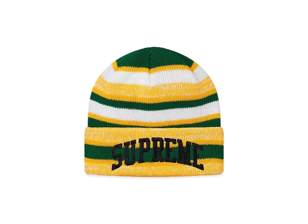 Supreme Heather Stripe Beanie "Yellow"