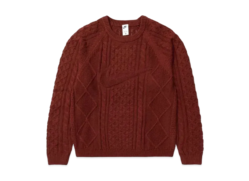 ナイキ M NL ケーブル ニット セーター LS "アクセン ブラウン" DQ5176-217