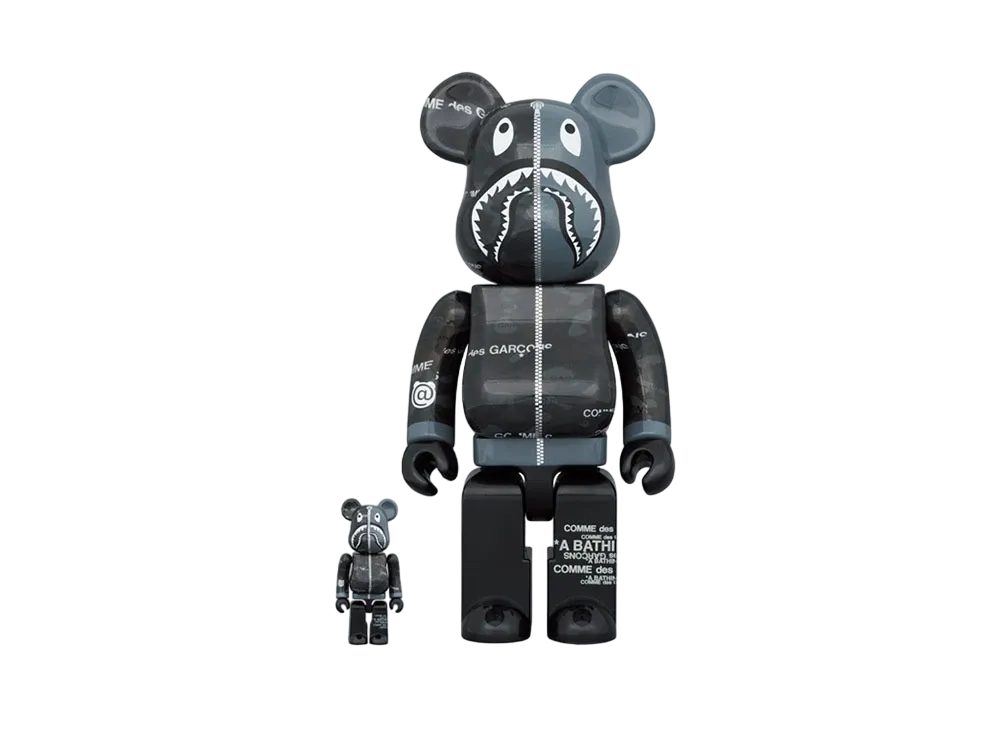 Bearbrick BAPE®︎ CDG CAMO SHARK 100% & 400%
