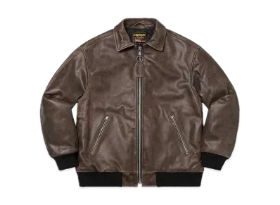 Supreme / Vanson Leathers Worn Leather Jacket "Brown"