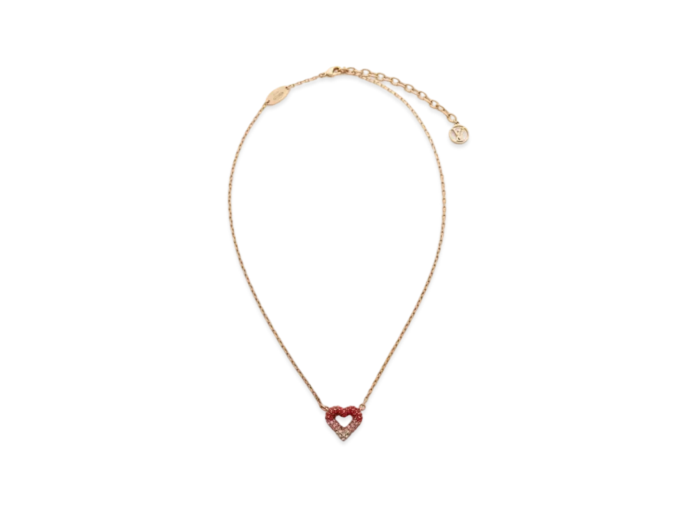 Louis Vuitton Strass Heart Necklace