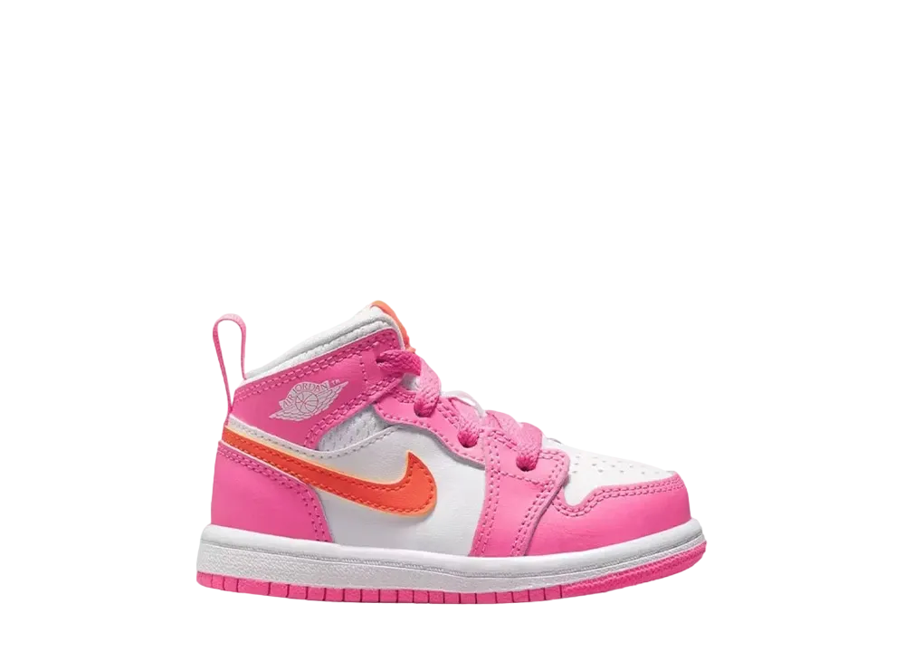Nike TD Jordan 1 Mid "Pinksicle Safety Orange"