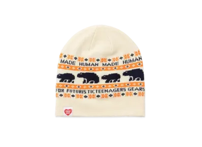 HUMAN MADE JACQUARD BEANIE "White"