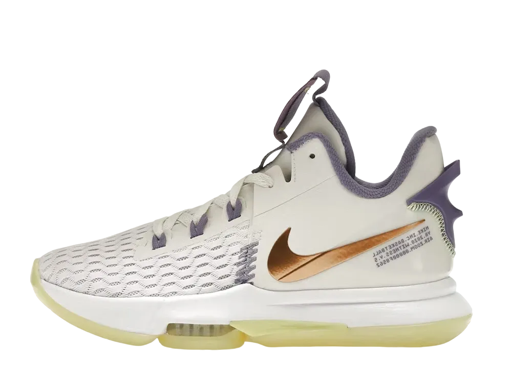 ナイキ レブロン ウィットネス5 "サミットホワイト/メタリックブロンズ"