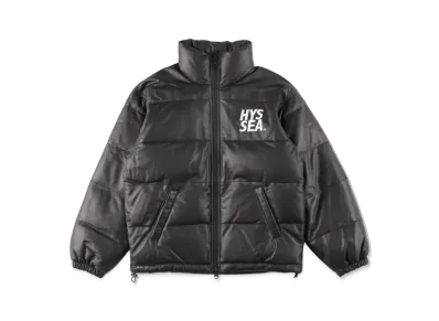 WIND AND SEA x HYSTERIC GLAMOUR Leather Down Jacket "Black"