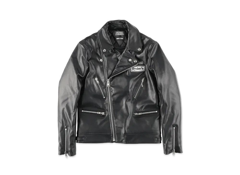 WIND AND SEA x HYSTERIC GLAMOUR Riders Jacket "Black"