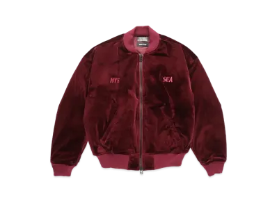 WIND AND SEA x HYSTERIC GLAMOUR Bomber Jacket "Burgundy"