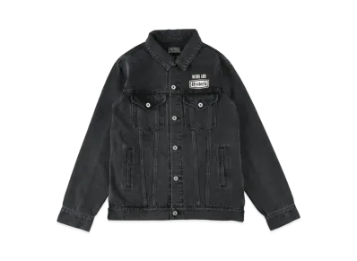 WIND AND SEA x HYSTERIC GLAMOUR Black Denim Jacket "Gray"