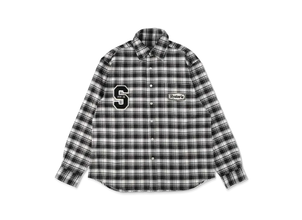 WIND AND SEA x HYSTERIC GLAMOUR Check Shirt "White"