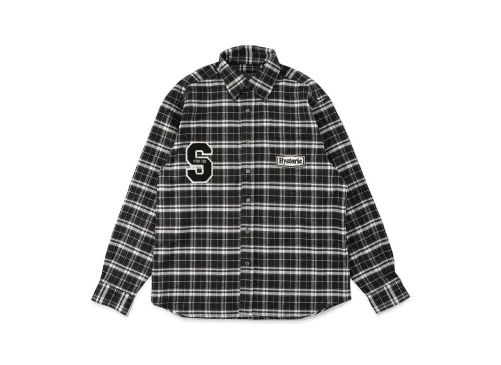 WIND AND SEA x HYSTERIC GLAMOUR Check Shirt "Black"