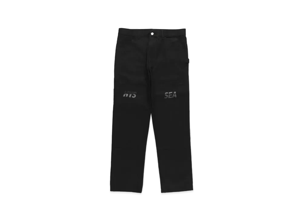 WIND AND SEA x HYSTERIC GLAMOUR Double Knee Painter Pants "Black"