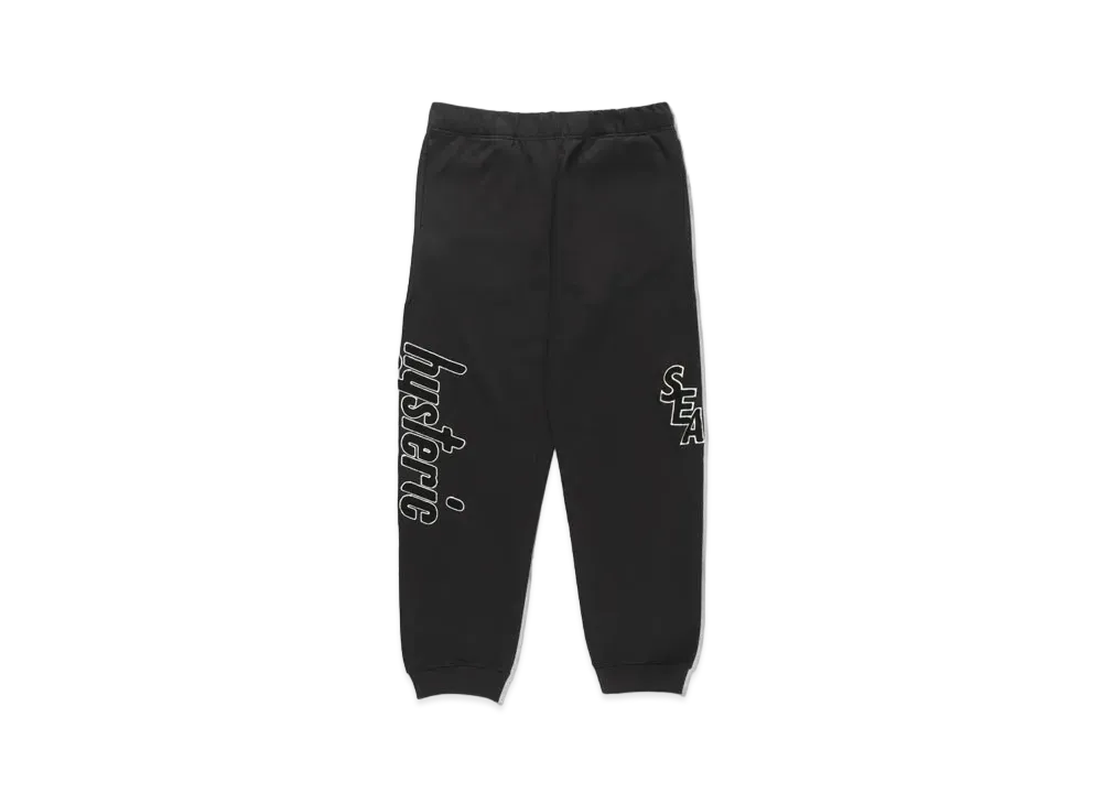 WIND AND SEA x HYSTERIC GLAMOUR Varsity Sweat Pants "Black"