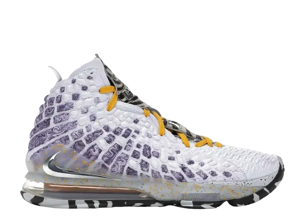 Nike LeBron 17 Bron 2K Playoffs "White/Gold/Purple"