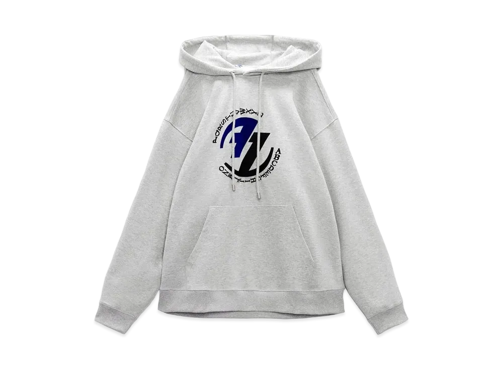 Ader Error x ZARA Embroidery Hoodie "Gray Marl"