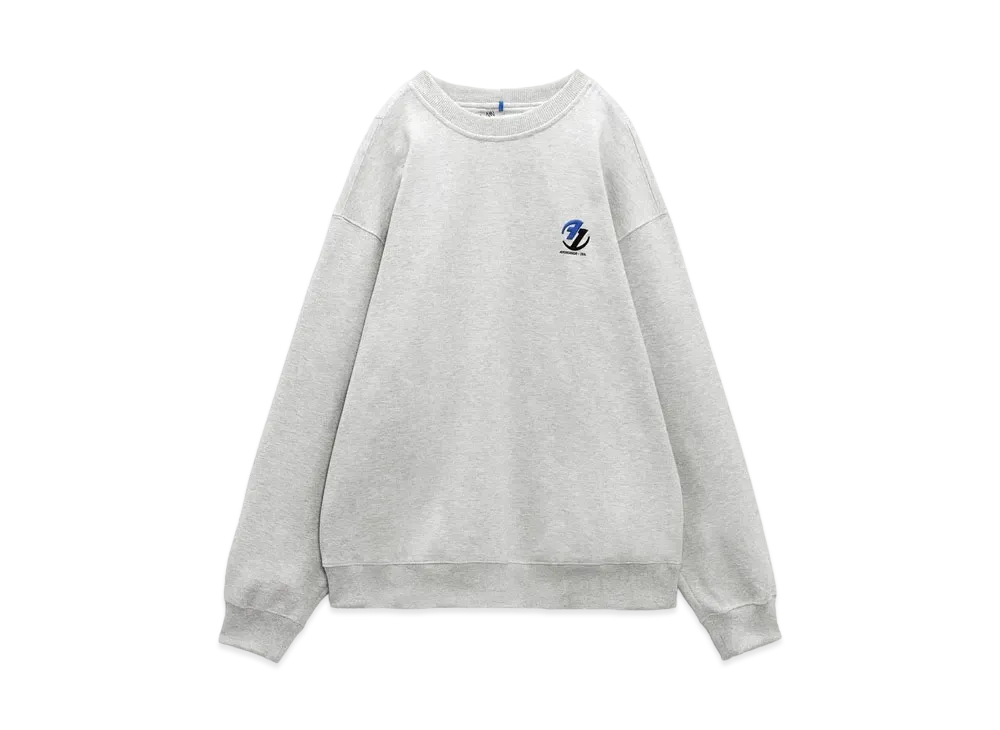 Ader Error x ZARA Over Size Sweatshirt "Gray Marl"