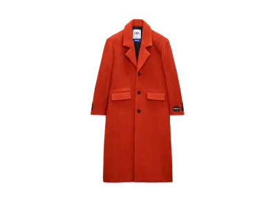 ADERERROR x ZARA Over Size Wool Blend Coat "Orange"