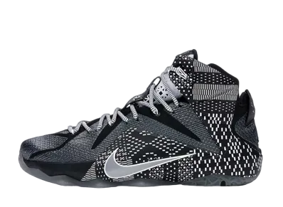 Nike LeBron 12 BHM "Black/White Metalic Silver" (2015)