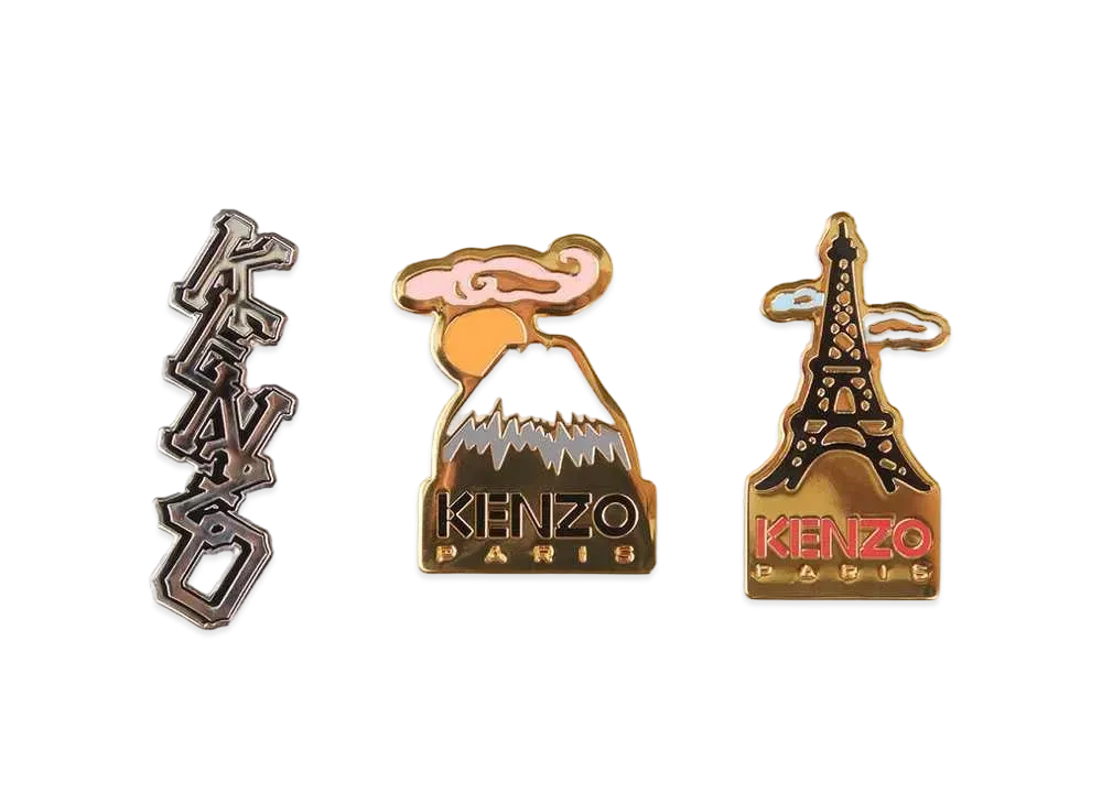 KENZO Set Of 3 'SOUVENIR' Badge "Multicolor"