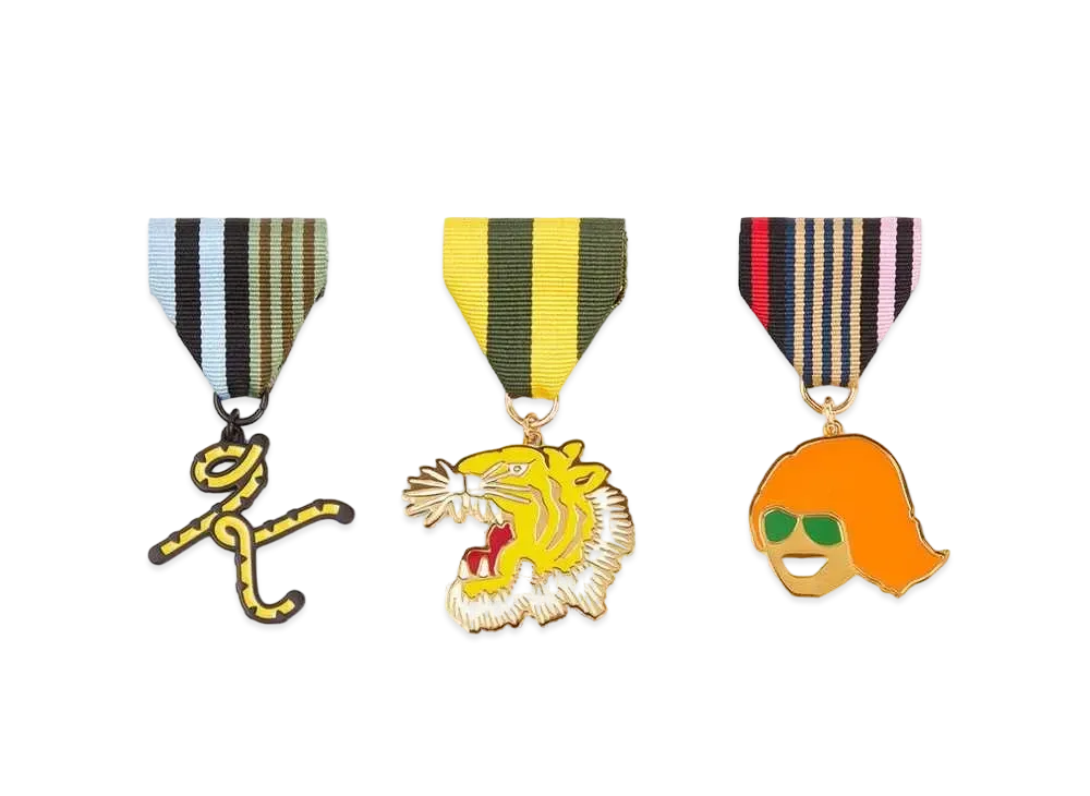 KENZO Set Of 3 'KENZO KENZO TRIBUTE' Medal "Multicolor"
