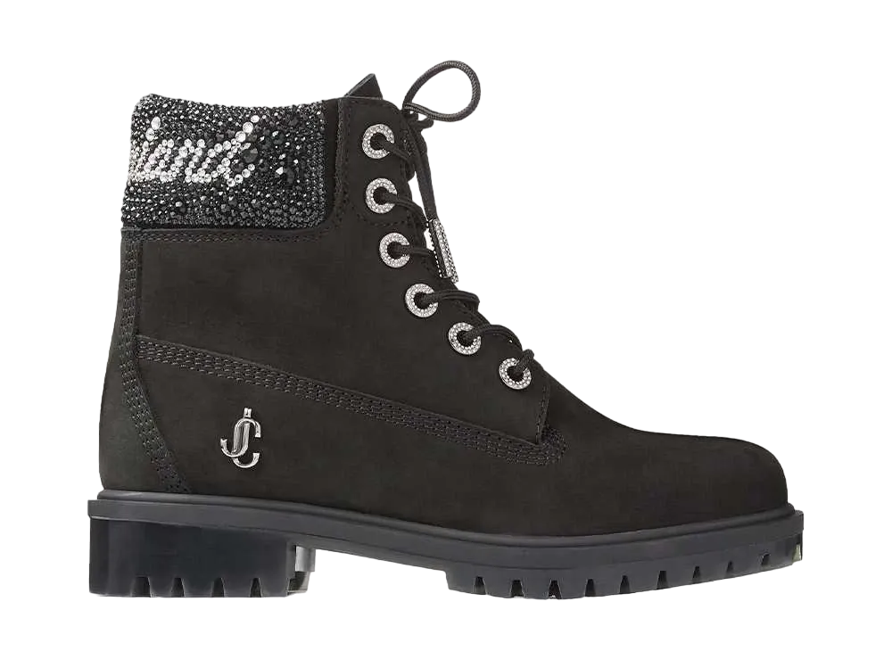 JIMMY CHOO ジミーチュウ Timberland ベルベット アンクルブーツ ジミー チュウ」と「ティンバーランド」がコラボ！ NYストリート