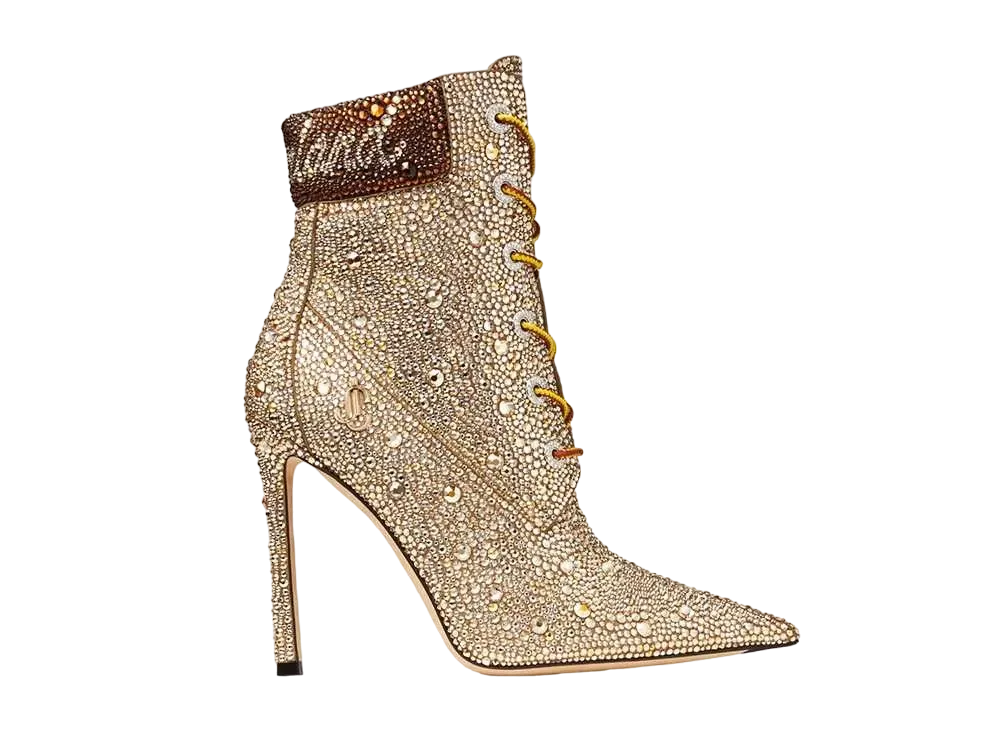 JIMMY CHOO × TIMBERLAND 6 INCH CRYSTAL BOOT