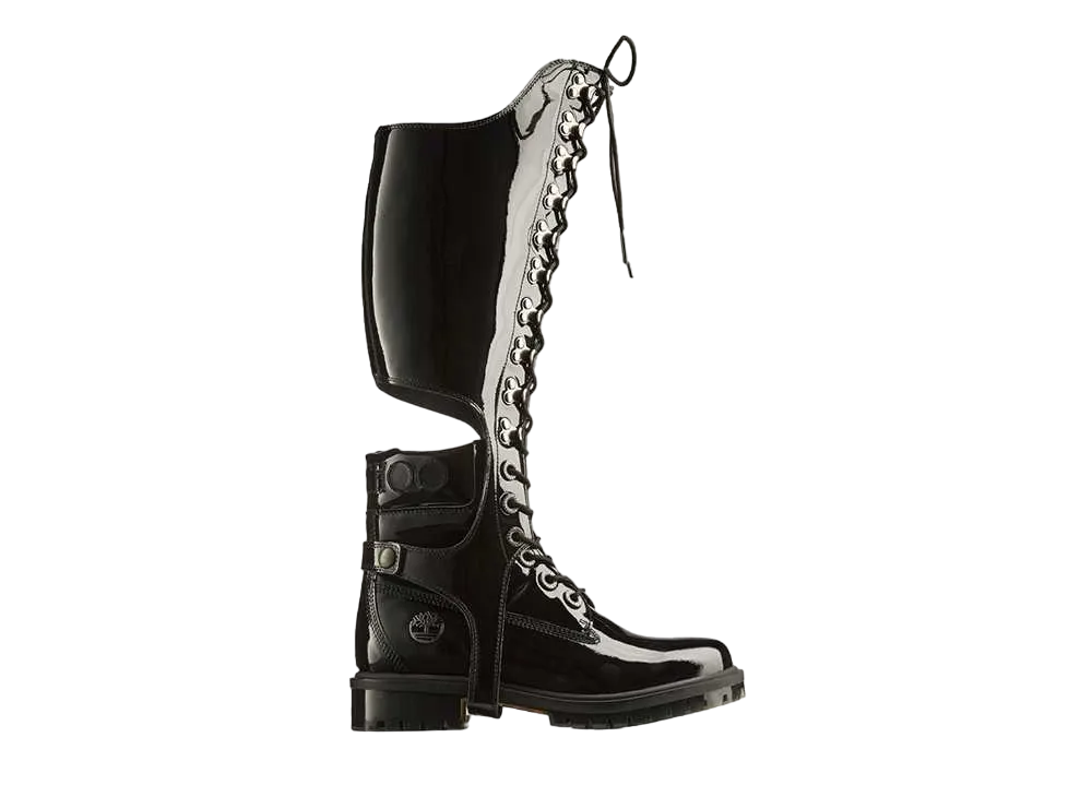 JIMMY CHOO × TIMBERLAND PATENT LEATHER HARNESS BOOT