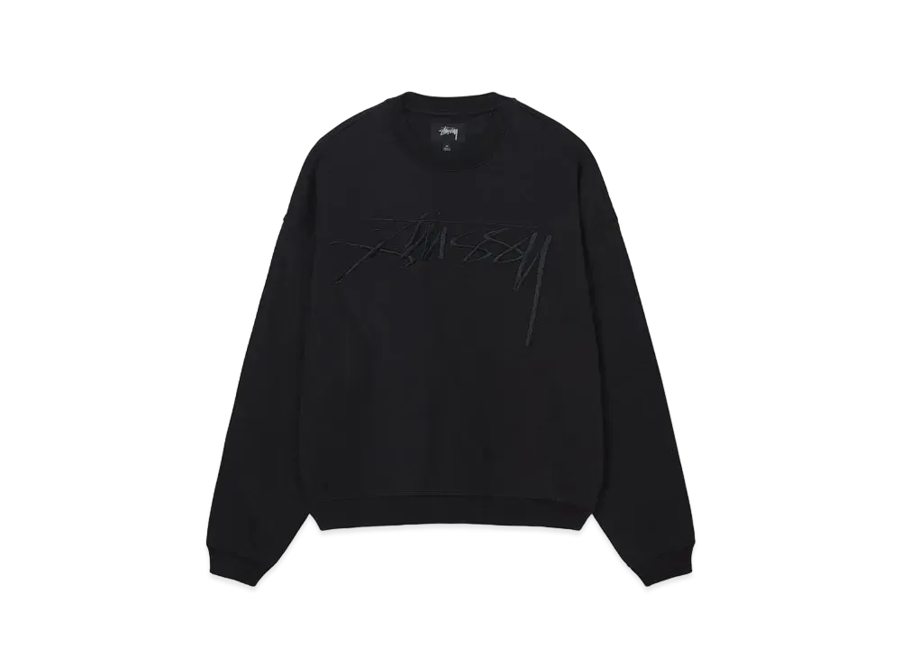 Stussy Relaxed Smoothstock Crew "Black"