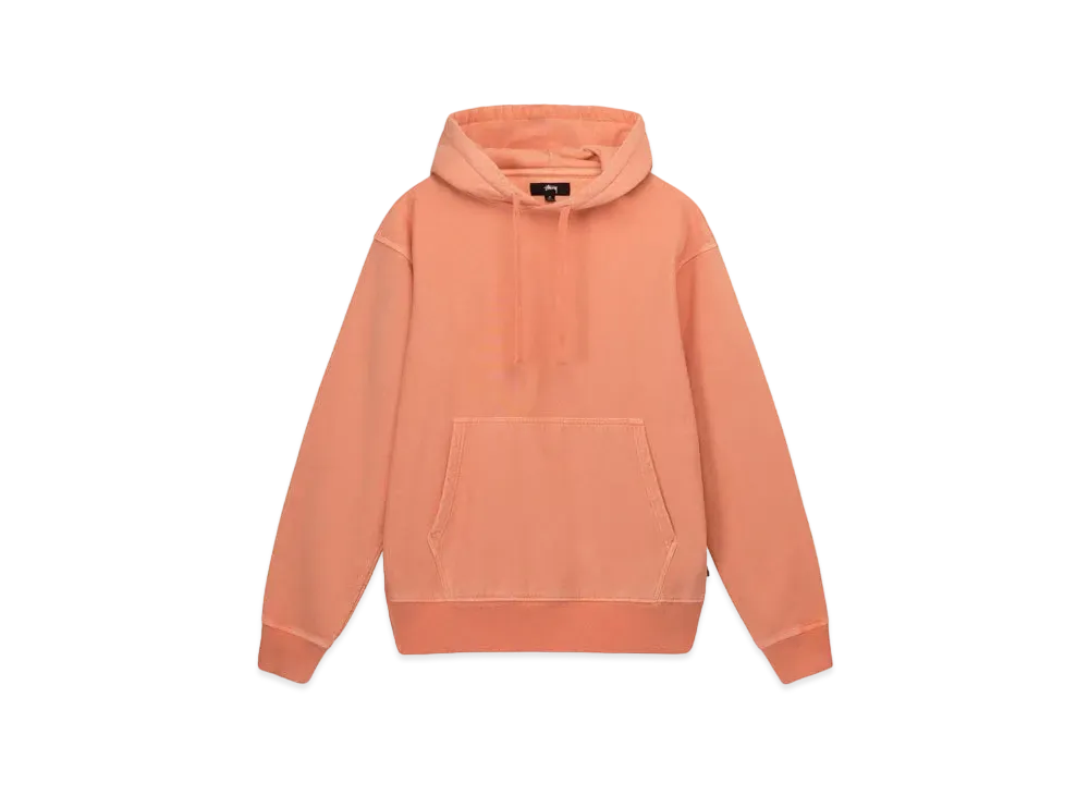 Stussy Pigment Dyed Fleece Hoodie "Coral"