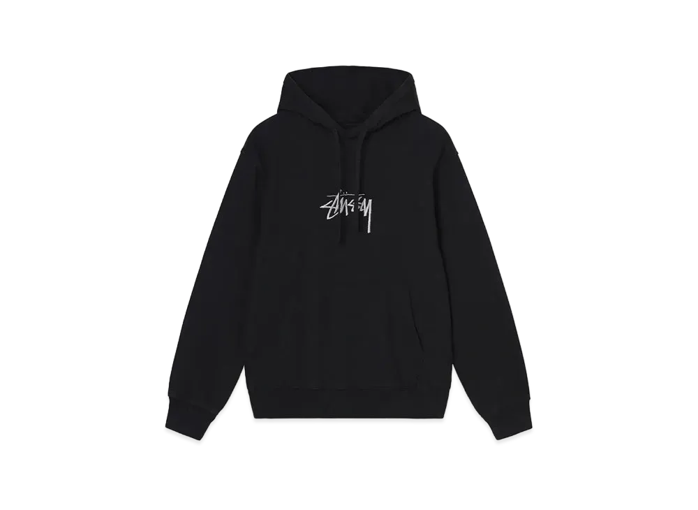 Stussy Stock Logo Applique Hoodie "Black"