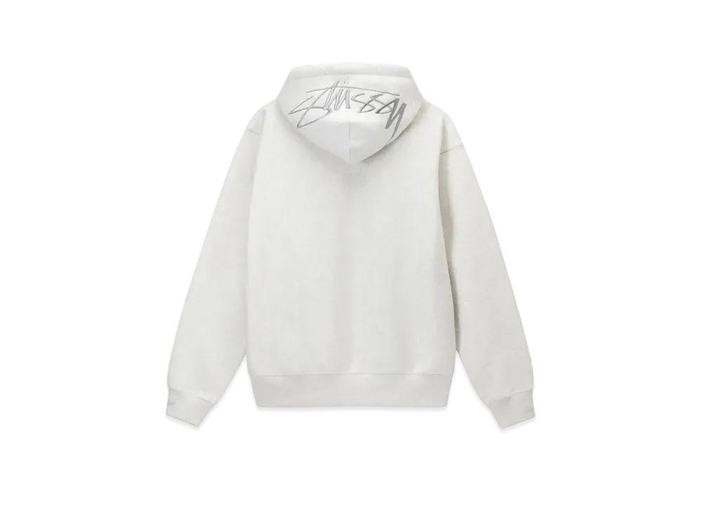 Stussy Back Applique Hoodie "Ash Heather"