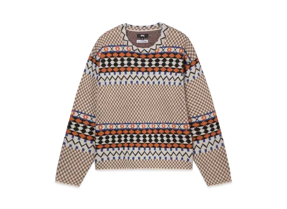 Stussy Jacquard Knit Crew "Brown"