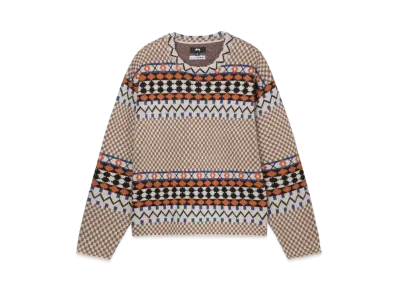 Stussy Jacquard Knit Crew "Brown"