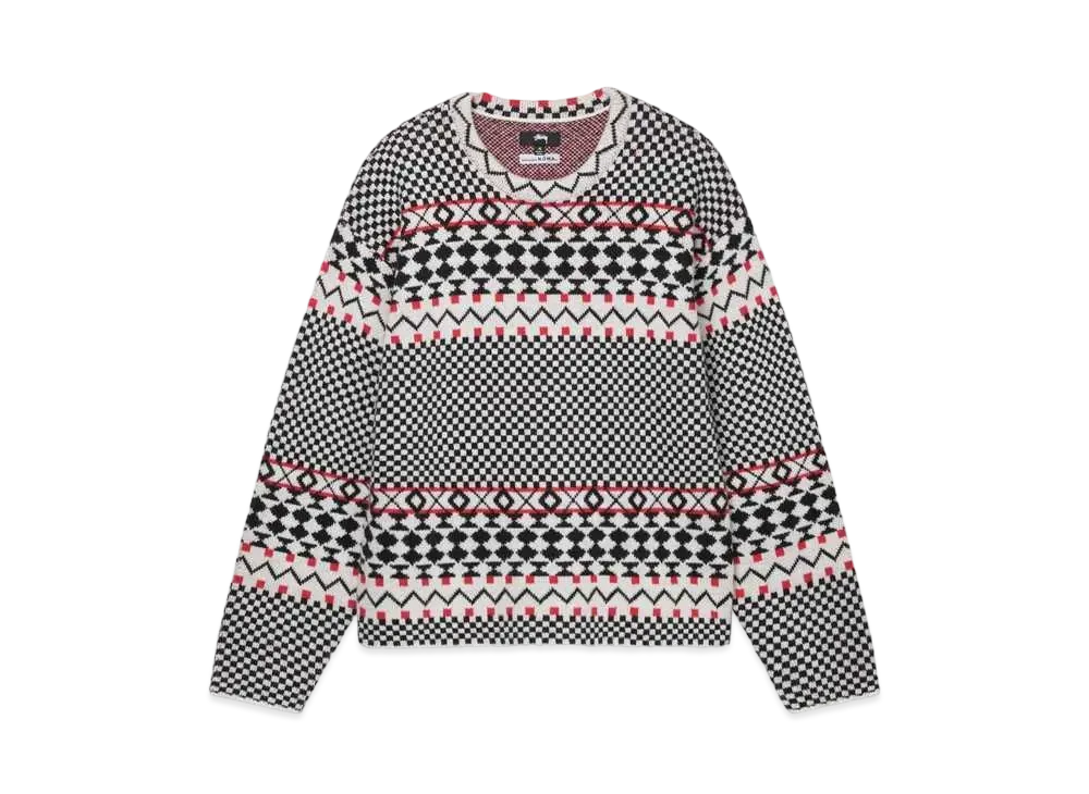 Stussy Jacquard Knit Crew "Black"