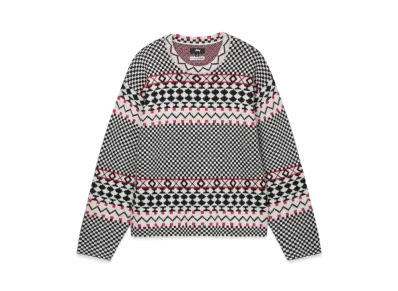 Stussy Jacquard Knit Crew "Black"