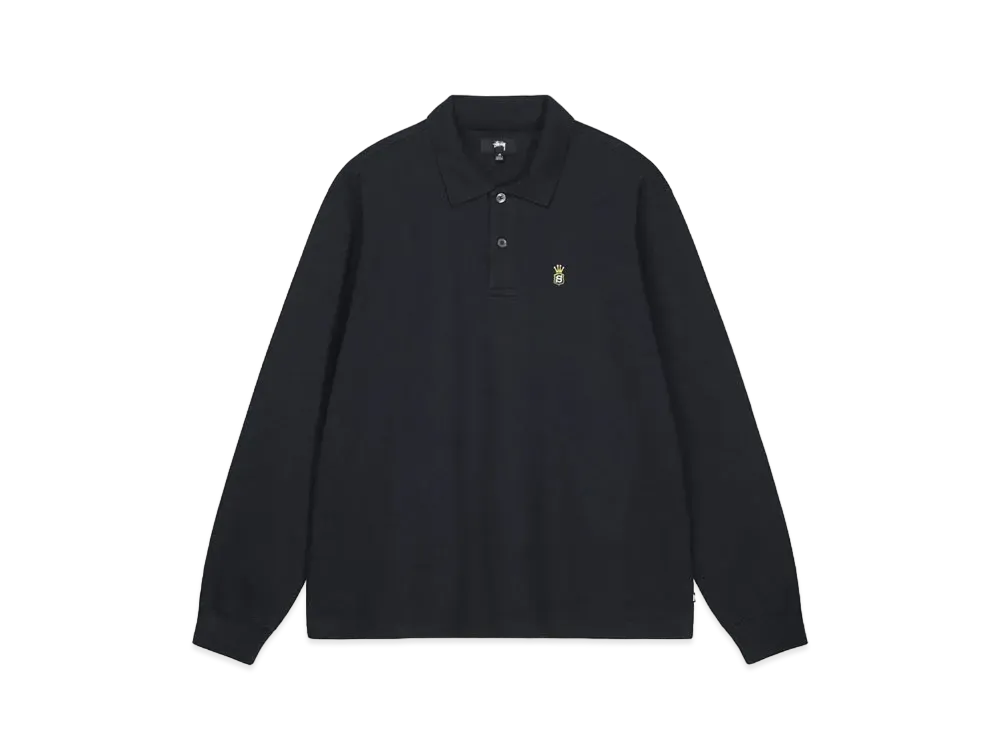 Stussy LS Rib Polo "Black"