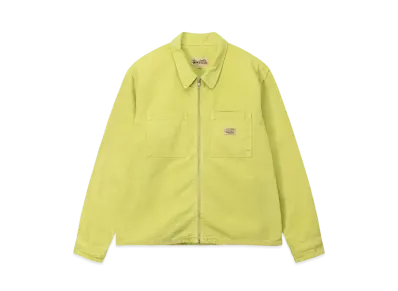 Stussy Washed Canvas Zip Shirt "Lime"