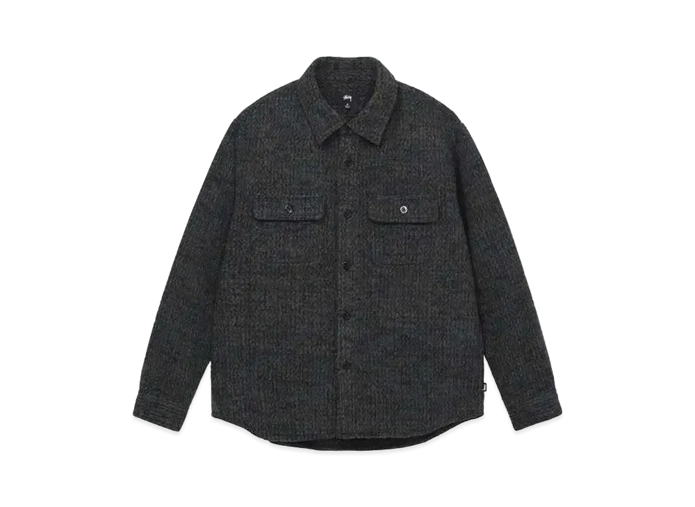 Stussy Speckled Wool CPO Shirt "Black"