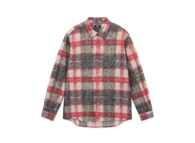 Stussy Plaid Knit Shirt "Red"