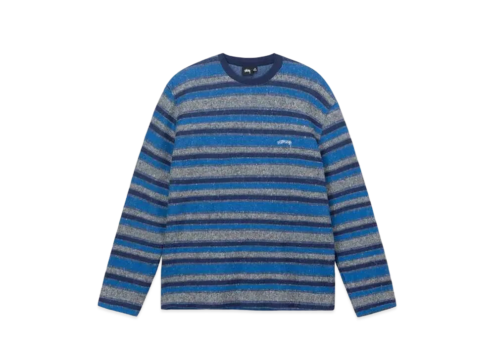Stussy Baja Stripe LS Crew "Blue"