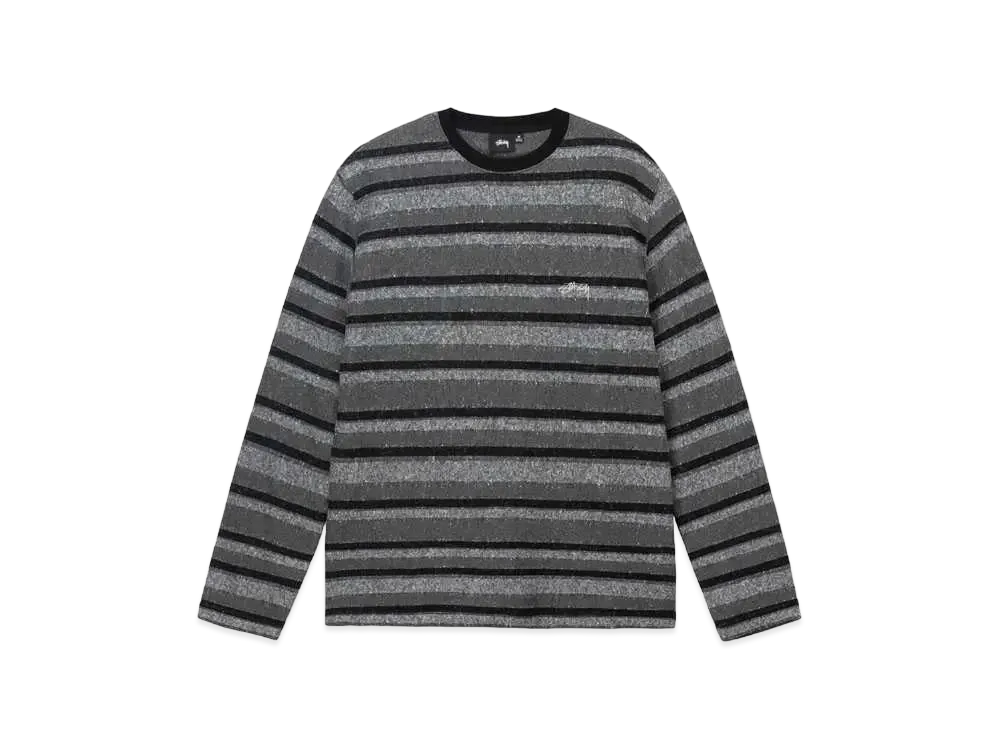 Stussy Baja Stripe LS Crew "Black"