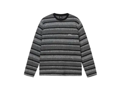 Stussy Baja Stripe LS Crew "Black"