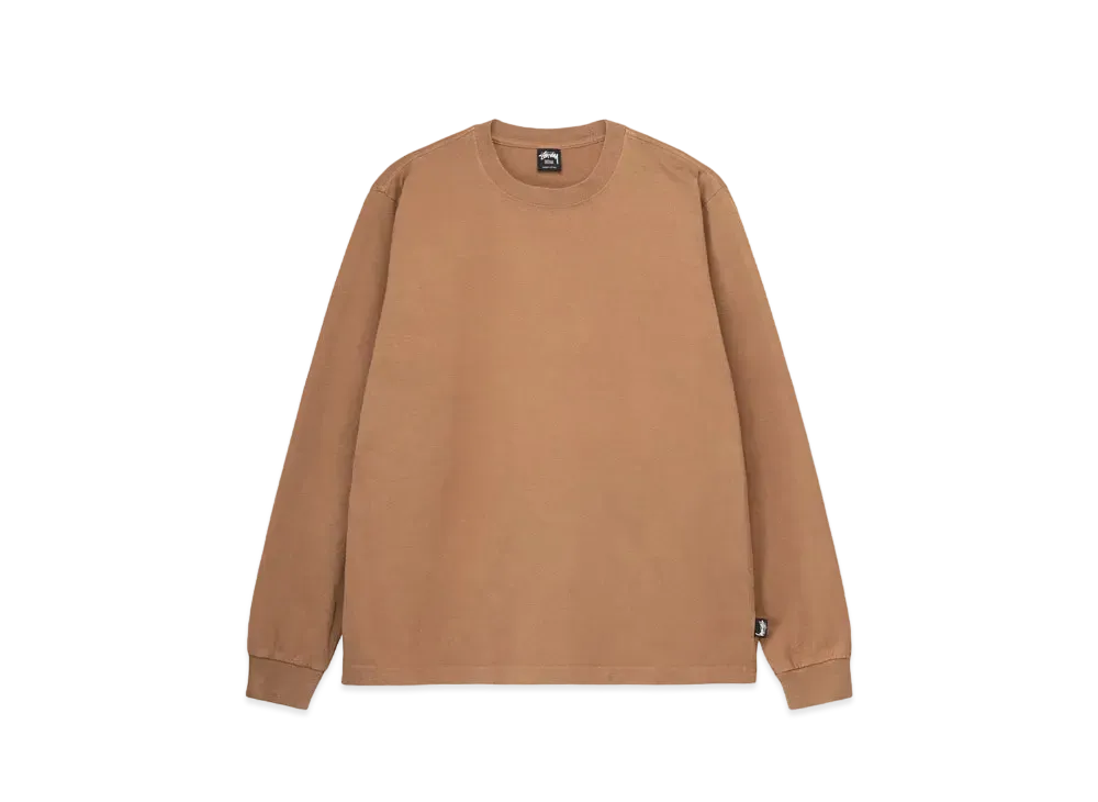 Stussy Pigment Dyed LS Crew "Brown"
